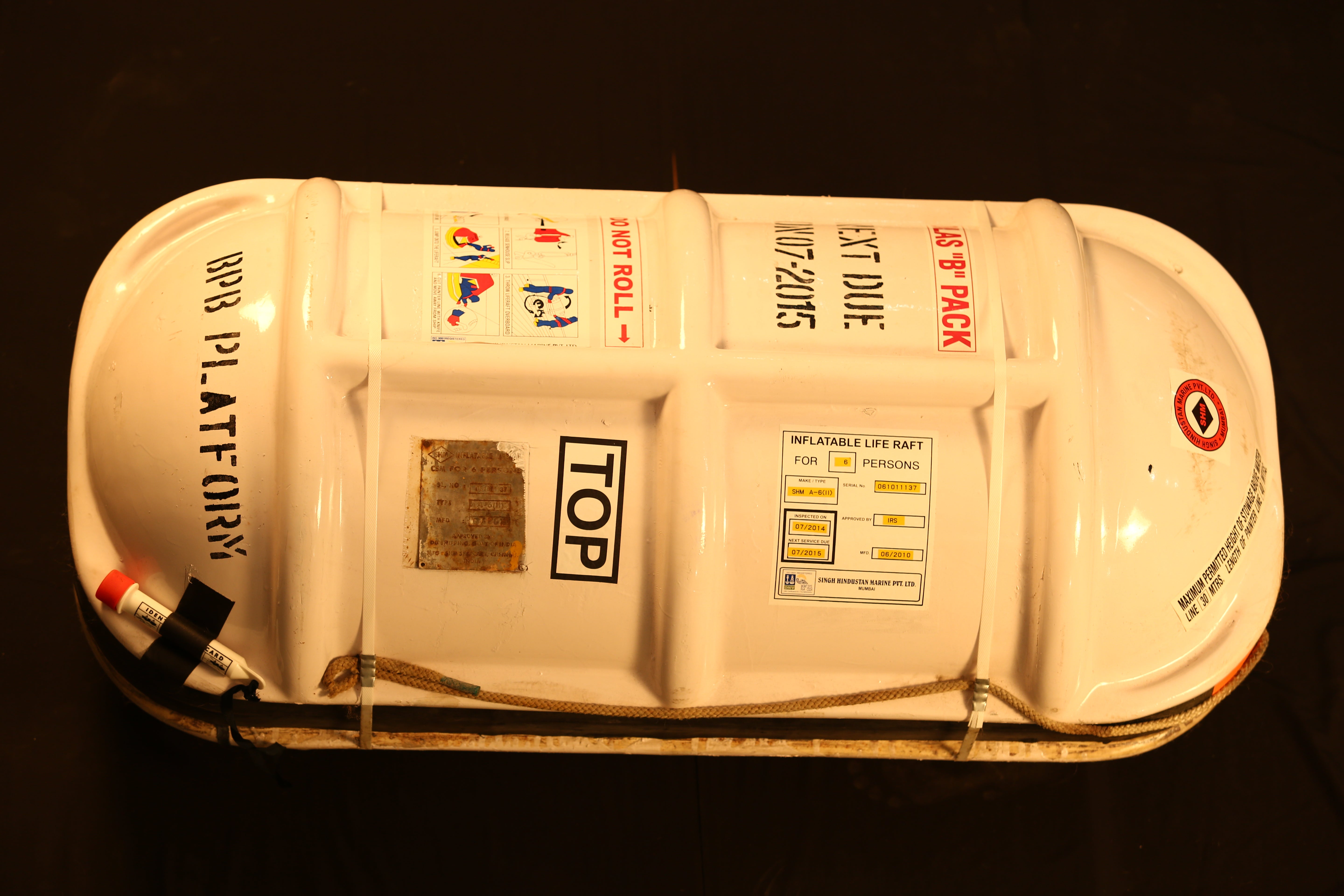 Throw Over-board Liferafts