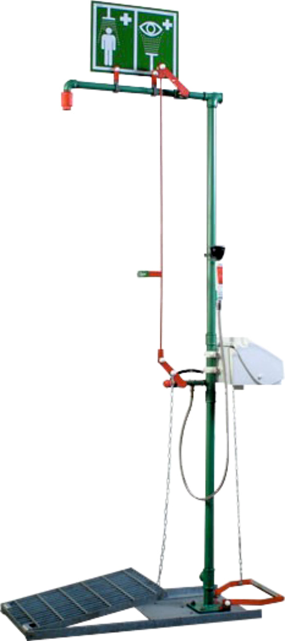 Mains fed safety shower or eyewash